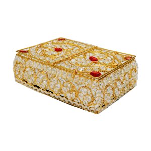 Golden crystal Square box - decoration purpose, home and decore beautiful handmde - Vibrant Lighting.