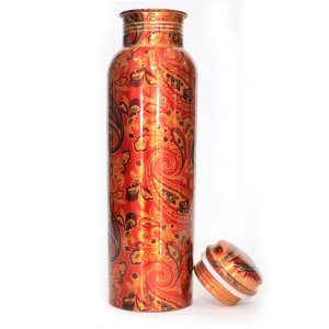 Beautifully printed copper bottles - ideal gift - home and decore beautiful handmde object.1