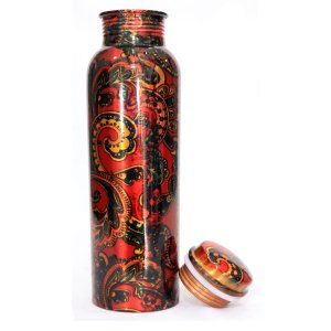Beautifully printed copper bottles - ideal gift - home and decore beautiful handmde object.1