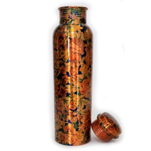 Beautifully printed copper bottles - ideal gift - home and decore beautiful handmde object.