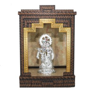 Elegant Home temple with golden design touch - Peaceful & Meditating Atmosphere - Negative Energy Absorption