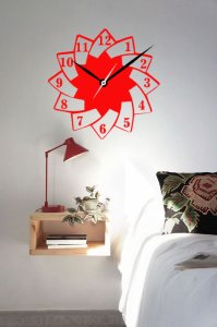 Half Transparent Flower Based Clock - Suitable For The Decoration Of A House - Foremost Gifting Material for Your Friends, Relatives and Close Ones