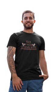 Six Pack Coming Soon, Round Neck Gym Tshirt (Black Tshirt) - Clothes for Gym Lovers - Suitable for Gym Going Person - Foremost Gifting Material for Your Friends and Close Ones
