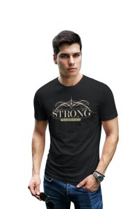 Strong By Gym Round Neck Gym Tshirt (Black Tshirt) - Clothes for Gym Lovers - Suitable for Gym Going Person - Foremost Gifting Material for Your Friends and Close Ones