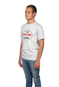 I Love Gym, Round Neck Gym Tshirt (White Tshirt) - Clothes for Gym Lovers - Suitable for Gym Going Person - Foremost Gifting Material for Your Friends and Close Ones