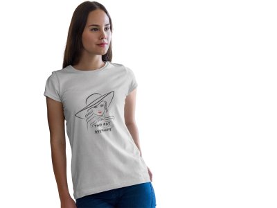 You are Awsome - Line Art for Female - Half Sleeves T-shirt