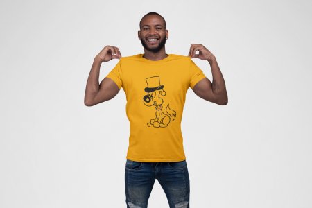Dof with cap - Line Art for Male - Half Sleeves T-shirt