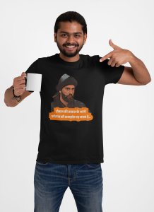 Imaan Ki taqat - Black - The Ertugrul Ghazi - 100% cotton t-shirt for Men with soft feel and a stylish cut