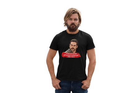 Osmaan Ghazi - Black - The Ertugrul Ghazi - 100% cotton t-shirt for Men with soft feel and a stylish cut