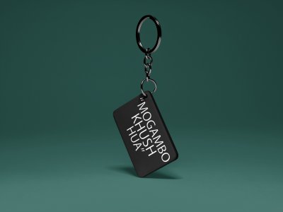 "Mogambo Khush Hua '-Black -Designable Dialogues Keychain (Combo Set Of 2)