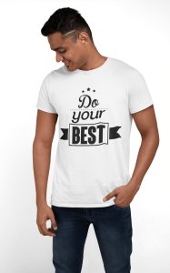 Do your best - White - printed T-shirts - Men's stylish clothing - Cool tees for boys