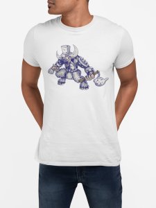 Illustration - White - printed T-shirts - Men's stylish clothing - Cool tees for boys