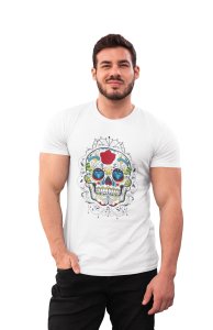 Skull White - printed T-shirts - Men's stylish clothing - Cool tees for boys
