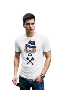 Art Illustration Graphic tees white- printed T-shirts - Men's stylish clothing - Cool tees for boys