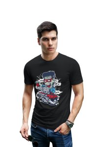 Green monster -round crew neck cotton tshirts for men
