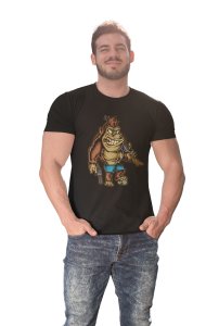 Orangutans with guns -round crew neck cotton tshirts for men
