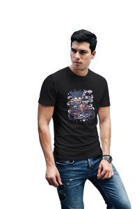 Cycling kid -round crew neck cotton tshirts for men