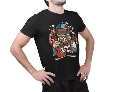 Cool Coffee -round crew neck cotton tshirts for men