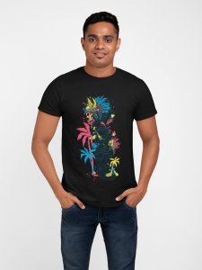 Skull - illusion - Black - printed T-shirts - Men's stylish clothing - Cool tees for boys