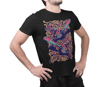 Graphic tees Black - printed T-shirts - Men's stylish clothing - Cool tees for boys