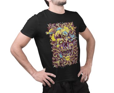 Illustration Graphic tees Black - printed T-shirts - Men's stylish clothing - Cool tees for boys
