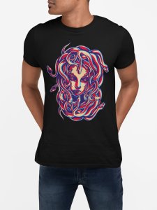 Colourful Illustration - Black - printed T-shirts - Men's stylish clothing - Cool tees for boys