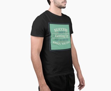 Getting up - Black - printed T-shirts - Men's stylish clothing - Cool tees for boys