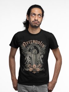 Night angel - Black - printed T-shirts - Men's stylish clothing - Cool tees for boys