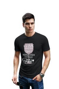 I love cooking with wine printed White T-shirts - Men's stylish clothing - Cool tees for boys
