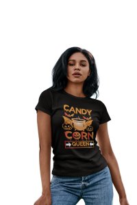 Candy corn - Printed Tees for Women's -designed for Halloween