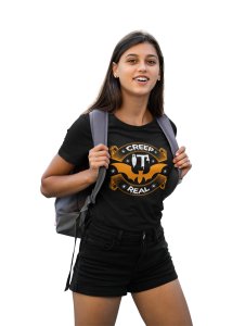 Creep it illustration graphic - Printed Tees for Women's -designed for Halloween