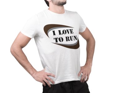 I love to Run - White - Printed - Sports cool Men's T-shirt