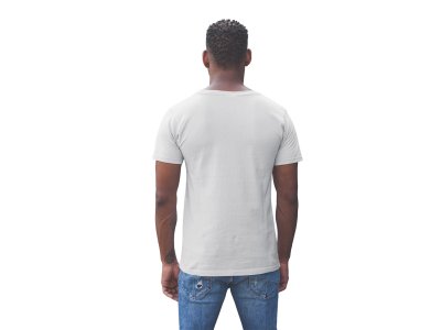 Run - Text with a star - White - Printed - Sports cool Men's T-shirt