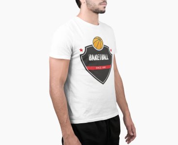 Basketball - Illustration - White - Printed - Sports cool Men's T-shirt