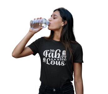 Fab boo lous - Halloween text illustration graphic - Printed Tees for Women's -designed for Halloween