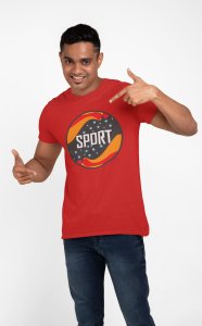 Sports - illustrative round - Red - Printed - Sports cool Men's T-shirt