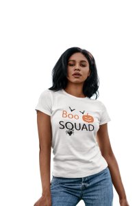 Boo squad - Printed Tees for Women's -designed for Halloween