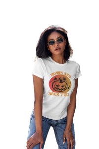 Bows and - Printed Tees for Women's -designed for Halloween