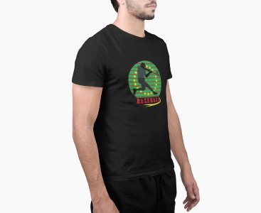 Baseball - Black - Printed - Sports cool Men's T-shirt
