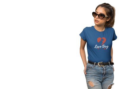 Love dog - Black- printed cotton t-shirt - comfortable, stylish