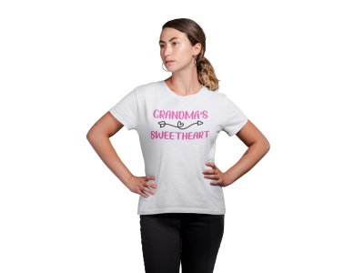 Grandmas Sweetheart Cute FancyPrinted WhiteT-Shirts