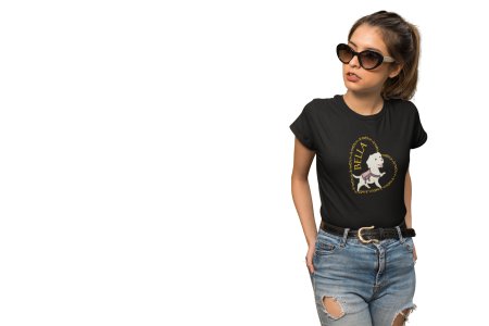 Bella -Black- printed cotton t-shirt - comfortable, stylishh
