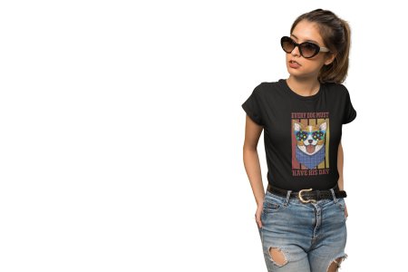 Every dog must have his day -Black- printed cotton t-shirt - comfortable, stylish