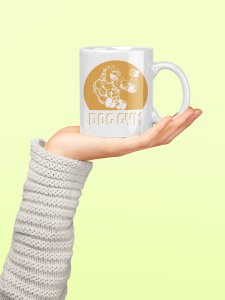 Dog gym- pets themed printed ceramic white coffee and tea mugs/ cups for pets lover people