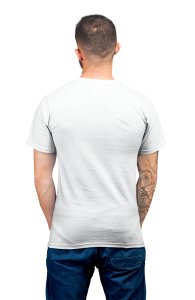 Sorry im late, i saw a dog - printed stylish White cotton tshirt- tshirts for men