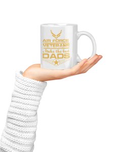 Air force veterans- family themed printed ceramic white coffee and tea mugs/ cups