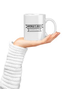 World's best uncle(black text) - family themed printed ceramic white coffee and tea mugs/ cups