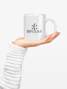 Bipolar - family themed printed ceramic white coffee and tea mugs/ cups