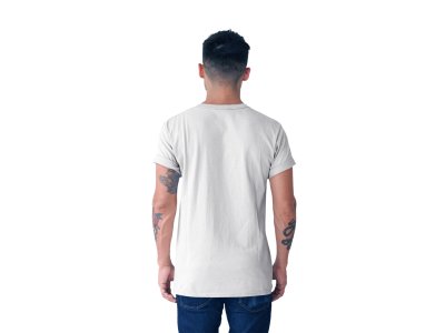 Music (BG Grey color )- White - Men's - printed T-shirt - comfortable round neck Cotton