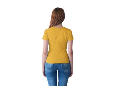 Sexaphone - Yellow - Women's - printed T-shirt - comfortable round neck Cotton